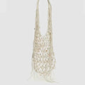 Handmade Shell Bag Woven Bucket Tassel Embroidery Hobo Shoulder Wooden Handle Handbag Evening Clutch Bag