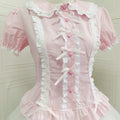 Summer Japanese Lolita Sweet Girls Short - sleeved Tops - View 5 | SAMAG