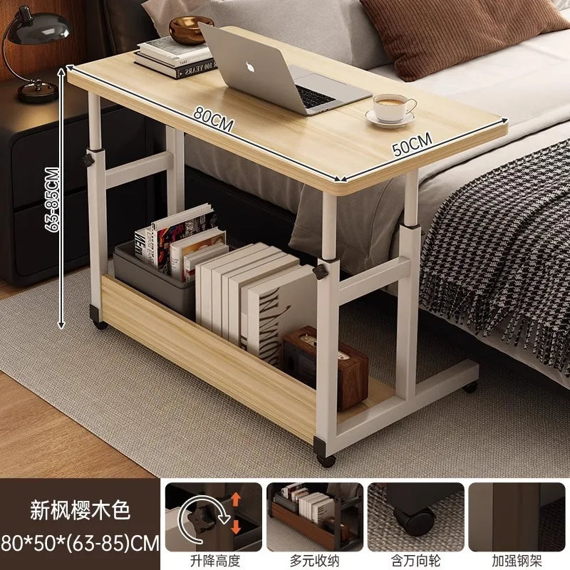 Factory Direct 2026 Bedside table Movable lifting tabl e Bedroom bedside writing ta ble Student home desk Laptop computer tab le