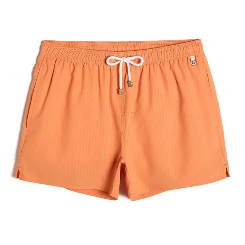 Striped Men Casual Shorts Beach Pants Board Short Quick Dry Sports Trunk Summer Seaside Beachwear Loose Homewear Sleeping Pajama