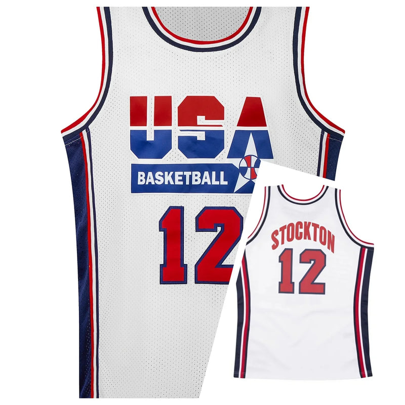 New USA Men's Basketball Jersey Breathable Round Neck Sportswear Sleeveless Boys Training Uniform Team T-Shirt New Design Tops
