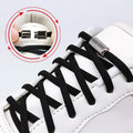 1 Pair Quick Locking Shoelaces Without Ties Elastic Laces Sneaker Widened Oval No Tie Shoe Laces Kids Adult Shoelace for Shoes