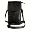 Simple Women's Shoulder Bag With 3-Layer Zipper Soft Leather Crossbody bag Mini Small Bag Wallet With Multiple Compartments Larg