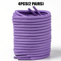 4 Pcs(2 Pairs) Round Shoelaces 4mm for Sneakers Boots, Durable Anti-Slip Sports Laces, 80-160cm Solid Colors Replacement