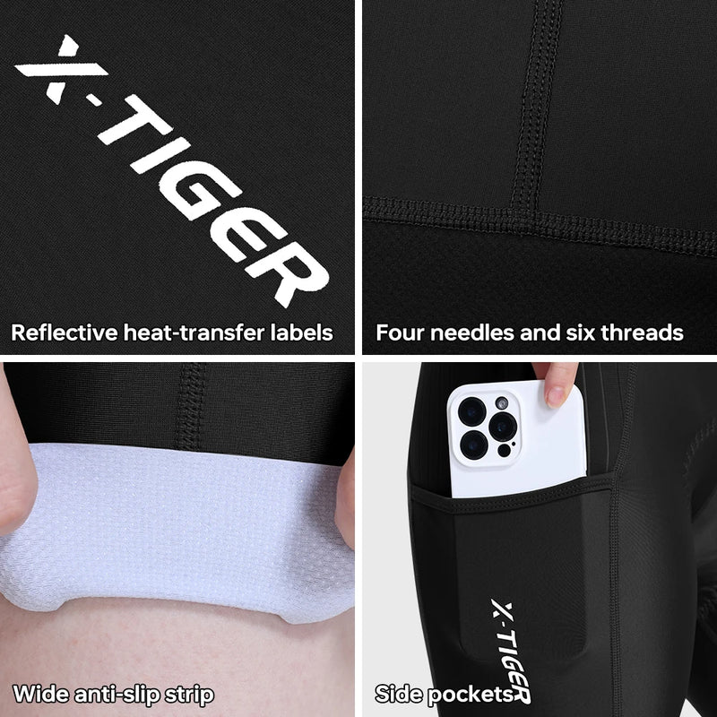 X-TIGER Women's Cycling Shorts 7 Hour Padded Mountain Road Bike Shorts Summer Breathable Bicycle Riding Shorts