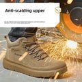 Welding Shoes Men Indestructible Work Safety Boots Cow Leather Steel Toe Safety Shoes Men Security Protective Work Shoes