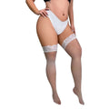 Plus Size Lace Mesh Long Stockings for Women XXL Extra Large Fishnet Tights Stretch Comfortable Fashion Legwear Hosiery