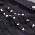 Vests Men Denim Jacket Rivet Spliced Coat Turn Down Collar Slim Fit Vest Sleeveless Coats Streetwear Pocket Button High Street