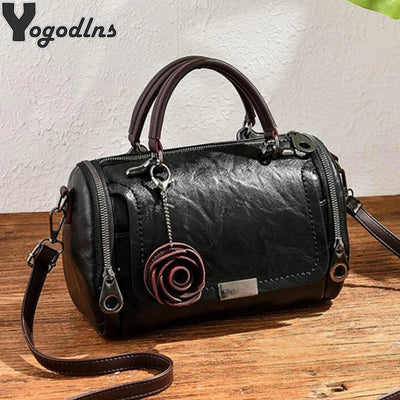 Fashion Women Shoulder Bag with Flower Pendant Ladies | SAMAG