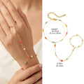 Luxury Minimalist Gold Plated Thin Chain Finger Ring Hand Bracelets for Women, Party Elegant Stainless - Visuel 16 | SAMAG