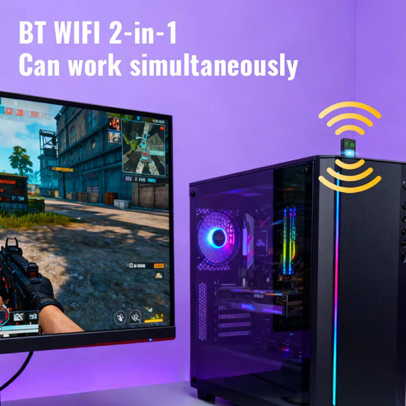 AX900 USB WiFi 6 Bluetooth 5.4 Adapter 2in1 Dual Band 2.4G&5GHz Network Wireless Receiver Driver Free For - Visuel 5 | SAMAG