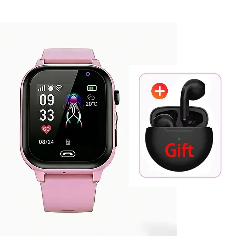 Lenovo NEW 5G GPS Children Smart Watch Camera SOS Call Waterproof SIM Card Support Earphone HD Video Kids reloj inteligente Boy