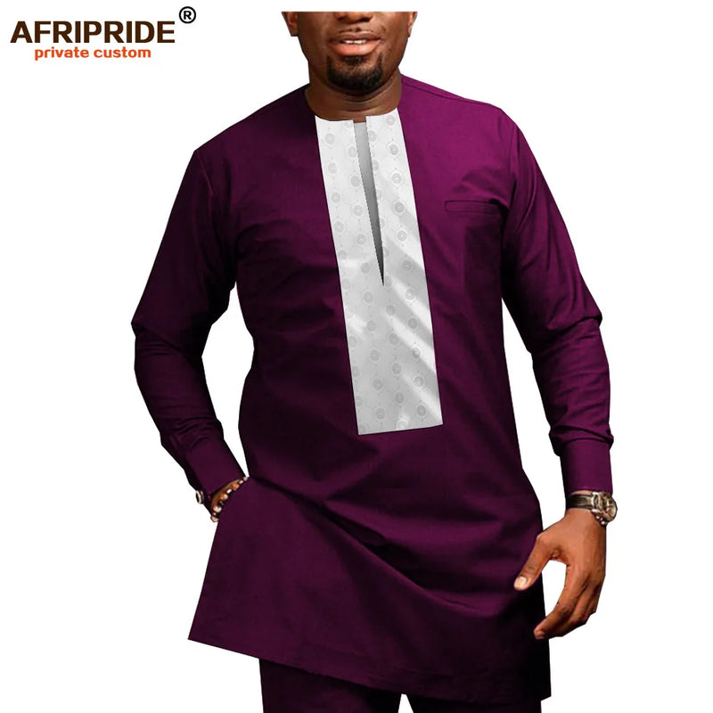 African Men Clothing Casual Tracksuit Dashiki Shirt | SAMAG