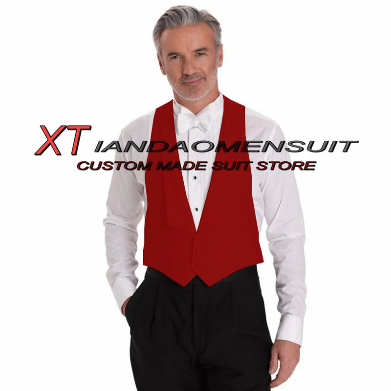 Men's Suit Vest Wedding Groom Sleeveless Jacket Lapel Formal Waistcoat Party Slim Fit Vests for Male chaleco hombre