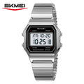 SKMEI 2465 Luxury Men's Digital Watch Waterproof Stainless Steel Electronic Men's Watch LED Display Sport Clock Reloj Hombre