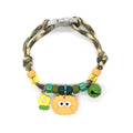 Fashion Colorful Pet Braided with Bells Cat Neck Chain Adjustable Cat Puppy Collar Chihuahua