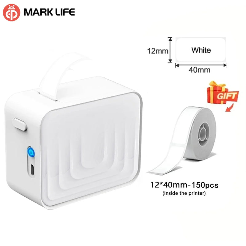 MarkLife P15 Thermal Label Printer Mini Portable Wireless Bluetooth-compatible Labeling Sticker Machine for Home Office