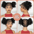 Full Lace Cornrow Braided Wigs Synthetic Bantu Braided Lace Wig with Baby Hair Cosplay Wig for Women Girls Lace Front Braids Wig