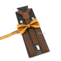 Fashion Men Kids Suspender Bowtie Sets For Wedding Party Festival Gift Brown Khaki Elastic Y - back - Visuel 13 | SAMAG