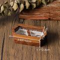Double Compartment Wooden Jewelry Case, Clear Window Display, Personalized for Engagement/Wedding, Stylish Ring/Earring Storage