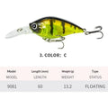 60mm 13.2g Crankbait Fishing Lures Floating Wobbler | SAMAG