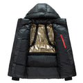 White Goose Down Jacket Black Gold Design Fashion Versatile Winter Down Jacket 2025 New Windproof Hooded Brand Men's Clothing 5