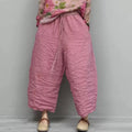 Women Summer Loose-fitting Versatile Cropped Wide-leg Pants LX6167