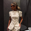 Women's Matching Sets 2026 New Fashion Elegant Jacket Top Loose High Waist Casual Trousers Women's Lingerie Sets 2 Pieces Set