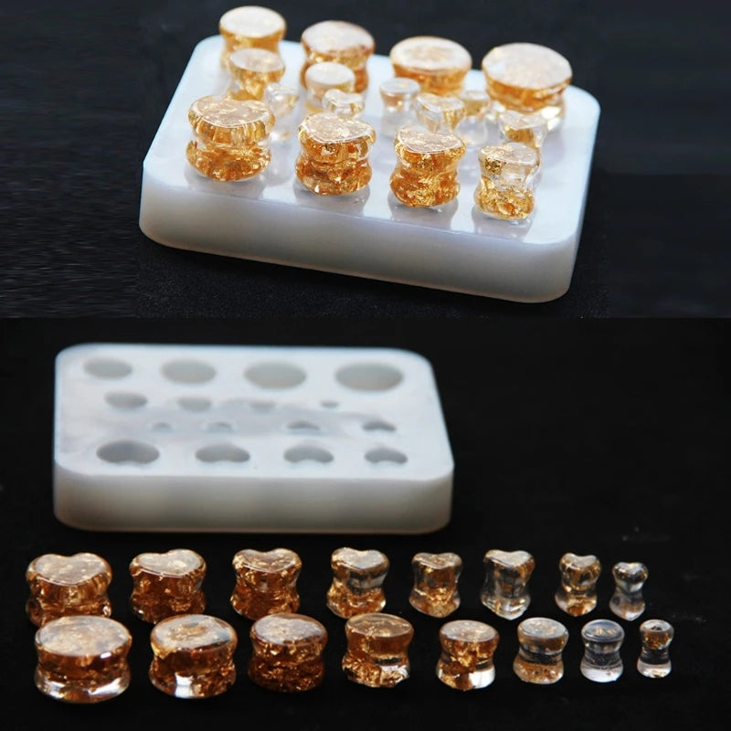 DIY Round Heart Shaped Ear Expander Silicone Molds Stretching Tool Epoxy Resin Casting Mould for Women Men - Visuel 3 | SAMAG
