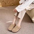 Evshine Women's Cow Suede Clogs with Arch Support Comfort Cork Footbed Mules Men Fashion Potato Shoes Genuine Cork Clogs Slipper