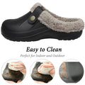 Smile Winter Fur Lined Clogs Women Fuzzy Slippers Men Warm House Slippers Adult Outdoor Waterproof Slippers Comfort Garden Clogs
