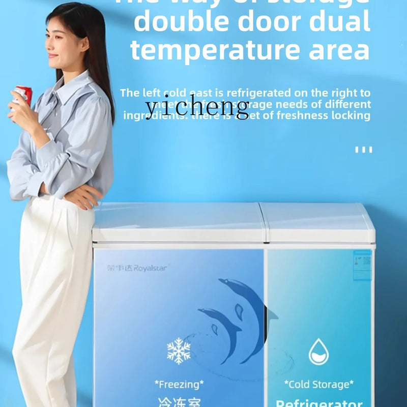 ZK Dual Temperature Freezer Household Refrigeration  Dual-use Freezer Fresh-keeping Refrigerator Commercial Small Horizontal