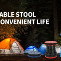 Telescopic Folding Camping Chair, Portable Foldable Camping Stool, Folding Beach Chair, Foldable Stool for Fishing Hiking Garden