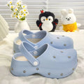 Summer New Casual Style Star Thick Bottom Baotou Slippers for Women Wearing Lazy Outerwear, One Step Stepping Cool Slippers