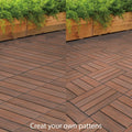 30PCS Outdoor Ground Decoration Of Household Splicing Solid Wood Flooring, Terrace, Courtyard, Balcony Renovation