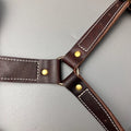 Genuine Leather Y-Shaped Dog Harness  Adjustable Neck  Chest Pull-Proof, Durable for Large Dogs Handcrafted Full Grain Leather