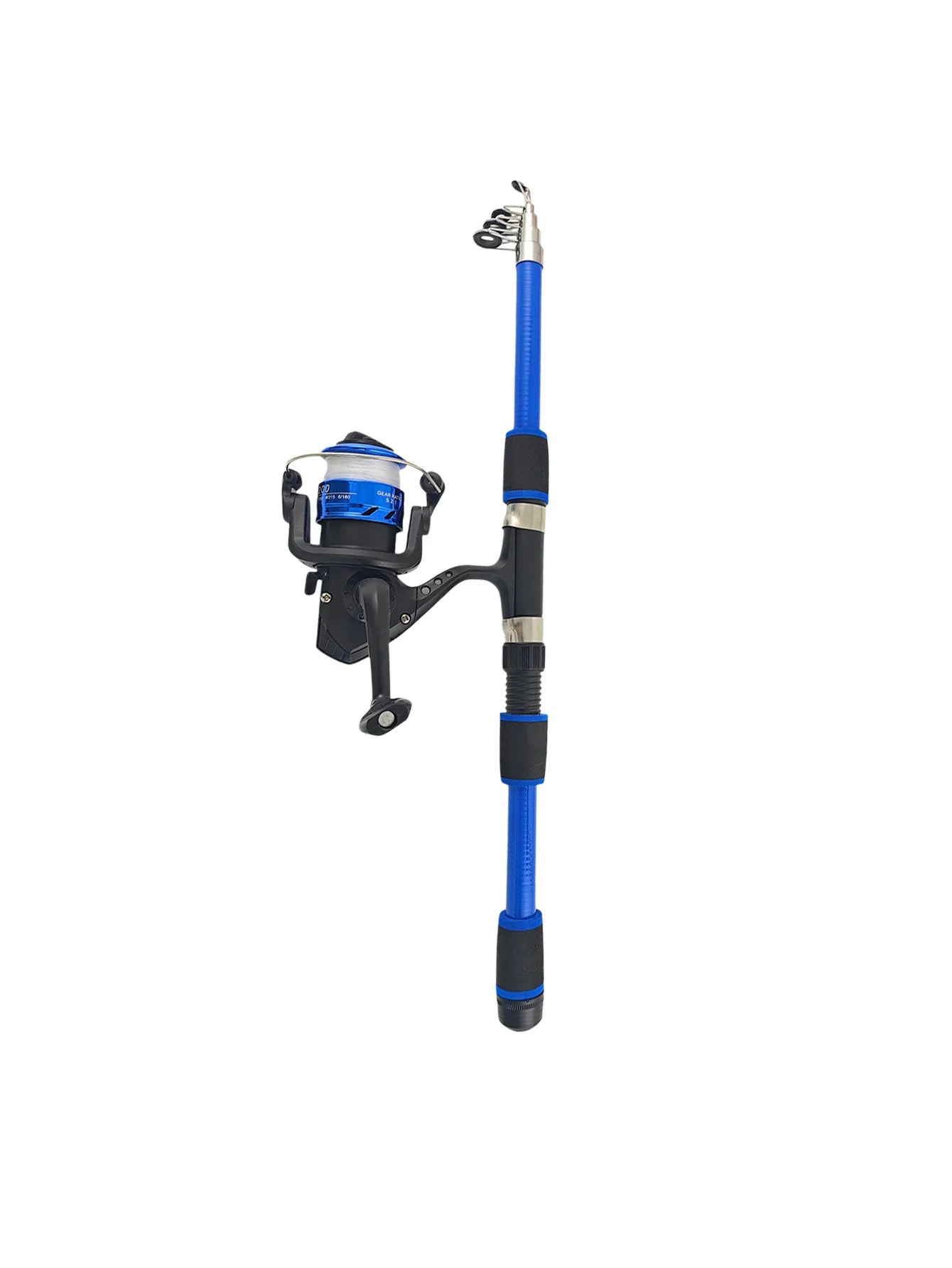 1.8m Telescopic Fishing Rod Combo Set: Includes Spinning Reel, Lures, Hooks, Suitable For Freshwater Saltwater Fishing Beginners