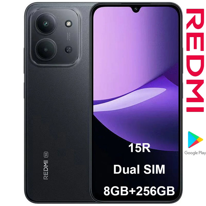 REDMI 15R 5G Global Version Smartphone 6.72" HD Screen 5000mAh Battery Octa Core Dual SIM Unlocked Android Mobile Phone 8+256GB