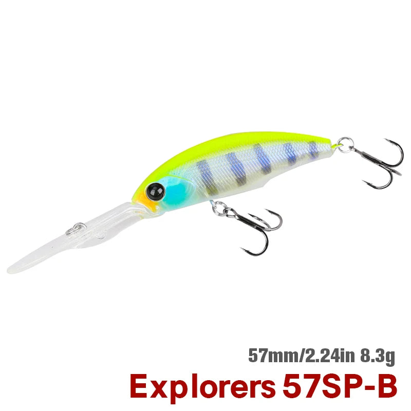TSURINOYA 57SP Deep Dive Suspending Minnow SHAD Fishing | SAMAG