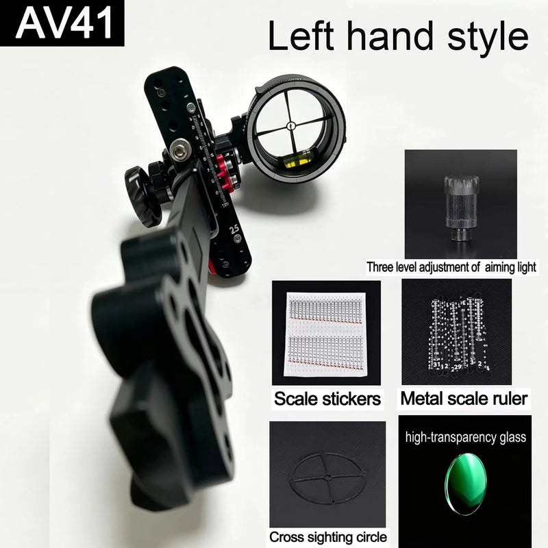 Single Pin Compound Bow Sight, Aluminum Alloy Long | SAMAG