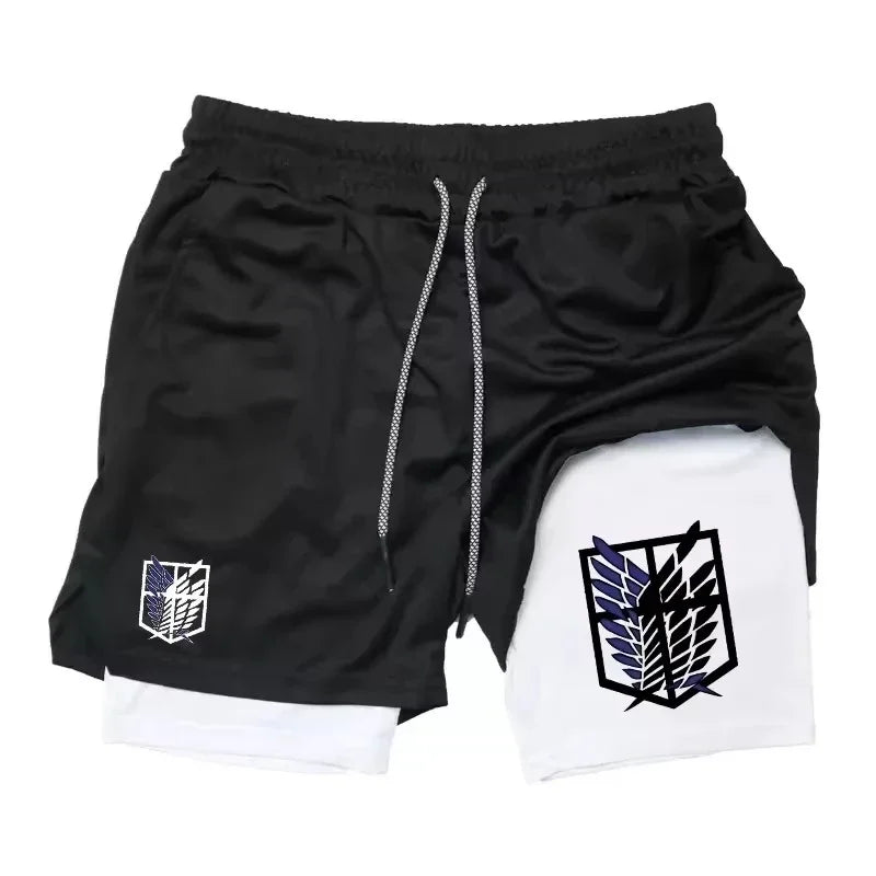2026 New Two-in-One Sports Shorts, Men's Sportswear Breathable and Casual Double-Layer Basketball Shorts M-3XL0611