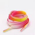 1Pair Colorful Shoelaces Rainbow Gradient Print Flat Shoe laces Chromatic Colour Sneakers Shoelace 80/100/120/150CM