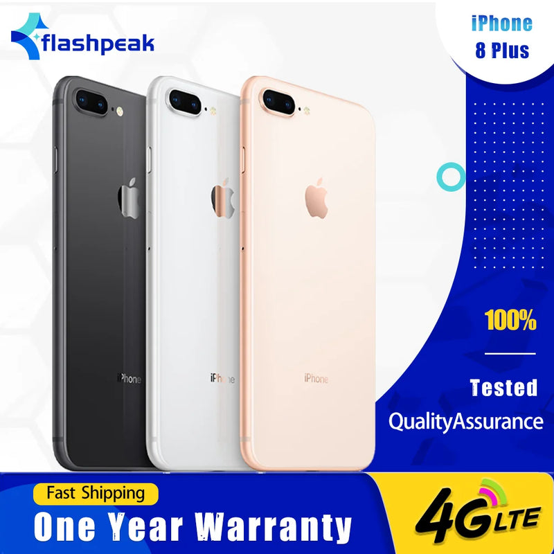 Original Unlocked Apple iPhone 8 Plus 4G LTE Mobile Phone 64GB/256GB 3D Touch True Tone 12MP+7MP 5.5'' Hexa Core SmartPhone