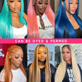 38 40 Inches 360 Lace Frontal Wigs Bone Straight Pre Plucked Transparent Lace Frontal Wig 13x4 13x6 Honey Blonde 613 Lace Front Human Hair Wigs For Women 220 250 Density Free Shipping