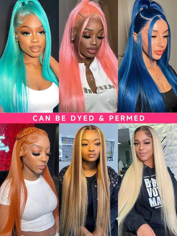 38 40 Inches 360 Lace Frontal Wigs Bone Straight Pre Plucked Transparent Lace Frontal Wig 13x4 13x6 Honey Blonde 613 Lace Front Human Hair Wigs For Women 220 250 Density Free Shipping