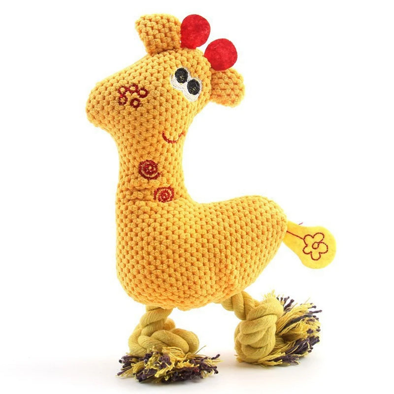 Hot pet dog sound toy Creative knitting Sika deer bite resistant sound molar plush dog toy pet supplies