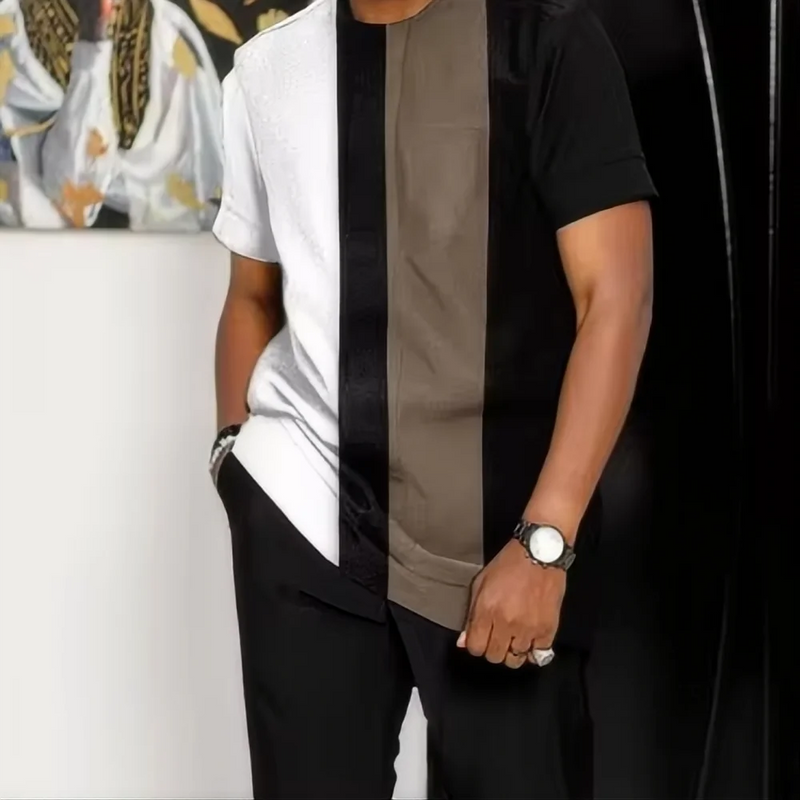Summer fashion new sports suit men's T - shirt+pants 2 - piece set oversized clothes Joogers Outfit 3D - View 12 | SAMAG
