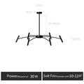Black Chandelier Living room Foyer Hotel Large Chandelier Indoor Nordic Post Modern Loft Industiral Vintage Chandelier Lighting