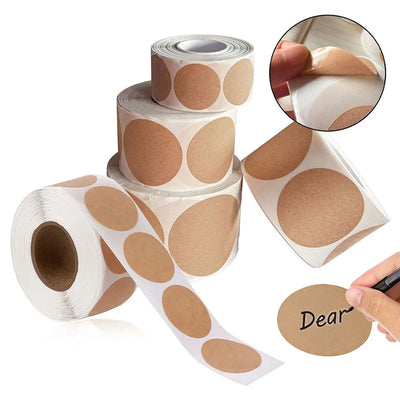 1 - 5 Roll 2.5 Cm Round Self - adhesive Writable Name Sticker | SAMAG