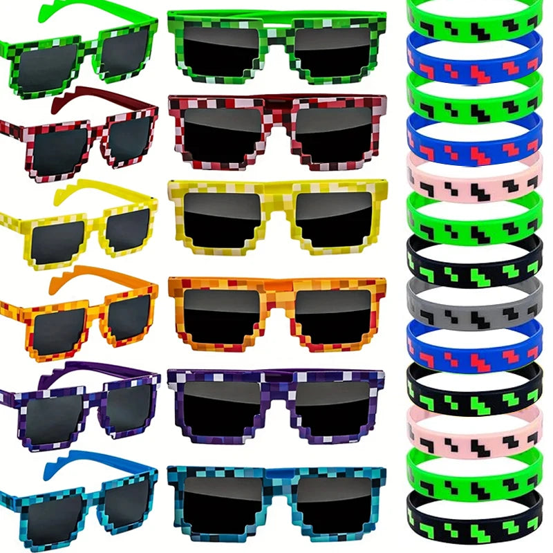1- Pixel Sunglasses Retro Glasses Adult Boys and Girls | SAMAG